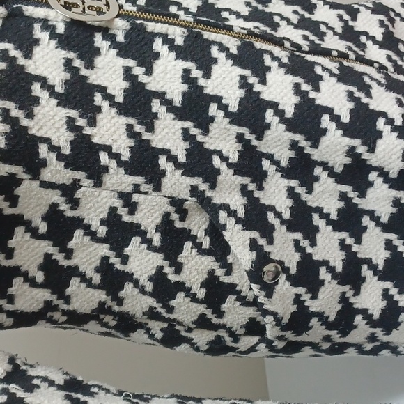 Tory Burch Disigner Copy Black and White Coat Size S - Picture 4 of 15